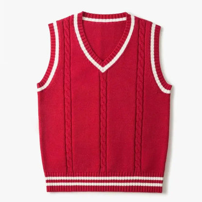 Men's Retro Knit Sweater Vest – Vintage-Inspired, Comfortable, and Stylish Layering Piece