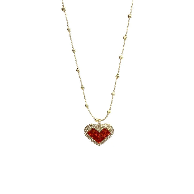 Sparkling Heart Necklace for Women