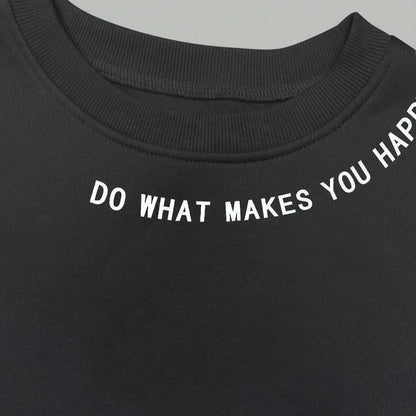 Women's Happy Print Sweatshirt