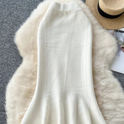 Vintage High Waisted Fishtail Skirt