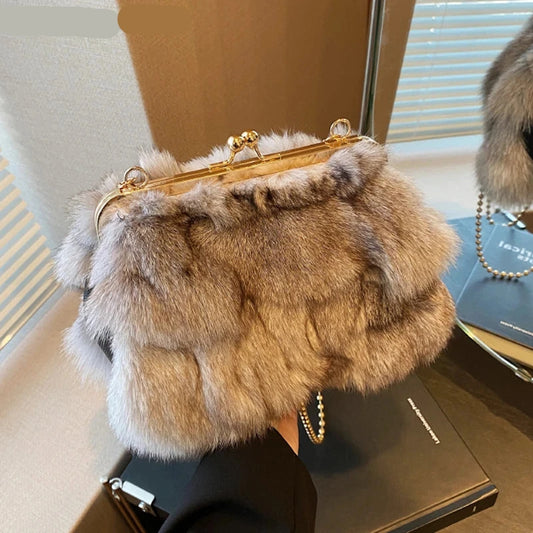 Plush Evening Clutch for Women