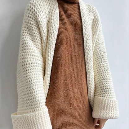 Women's Candy Color Cardigan - Vibrant and Cozy Knit Sweater