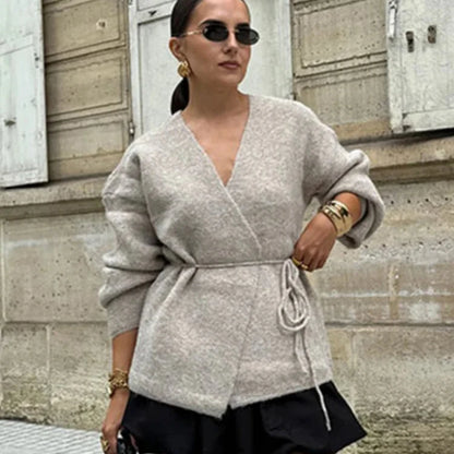 Women’s V-Neck Knitted Cardigan