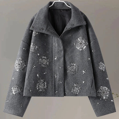 Snowflake Sequin Jacket for Women