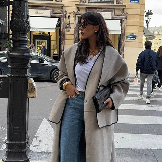 V Neck Shawl Coat