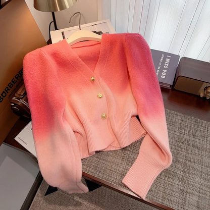 Gradient Knit Cardigan for Women