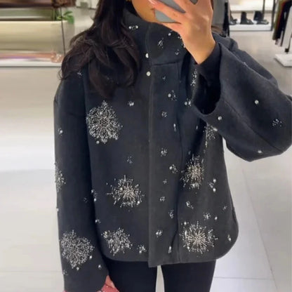 Snowflake Sequin Jacket for Women