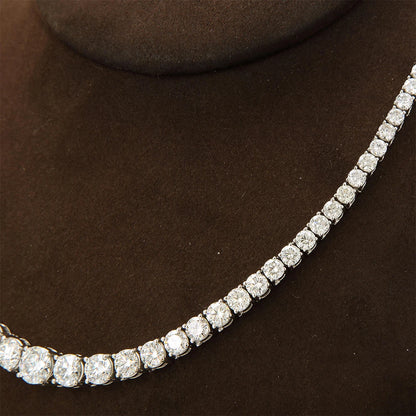 Elegant Moissanite Tennis Necklace – Sparkling Luxury Jewelry for Women