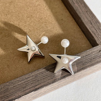 Star Pearl Earrings for Women