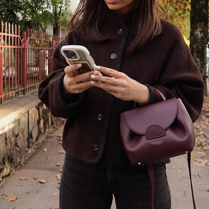 Retro Wool Blend Coat for Women