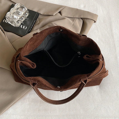 Vintage Suede Tote Bag