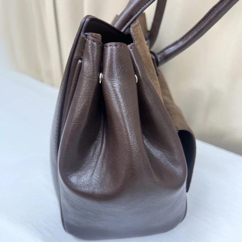 Suede Patchwork Tote