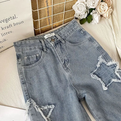 High Waist Star Jeans for Women