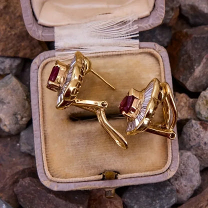 Luxury White Cubic Zirconia Earrings - Vintage Synthetic Gemstone Party Jewelry for Women