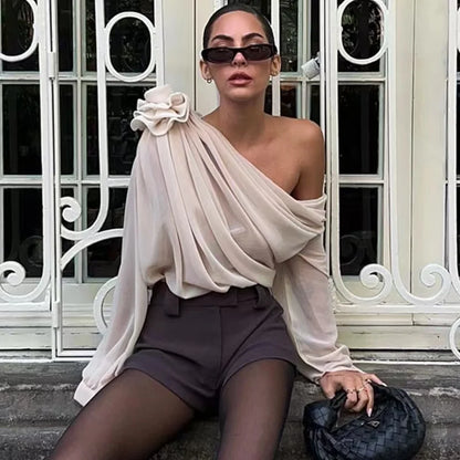 Sexy Floral Mesh Top