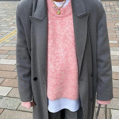 Pink Wool Cashmere Sweater for Women