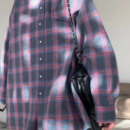 Women's Oversized Plaid Shirt