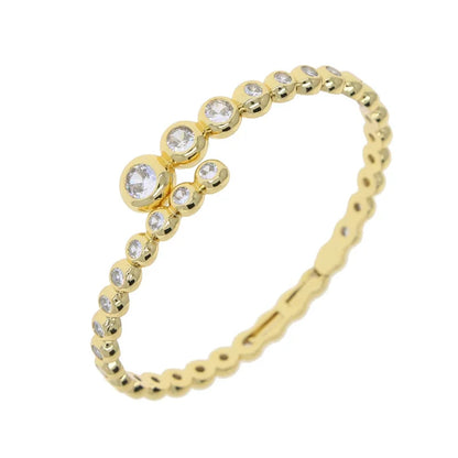 Geometric CZ Bangle – Elegant Bracelet for Women