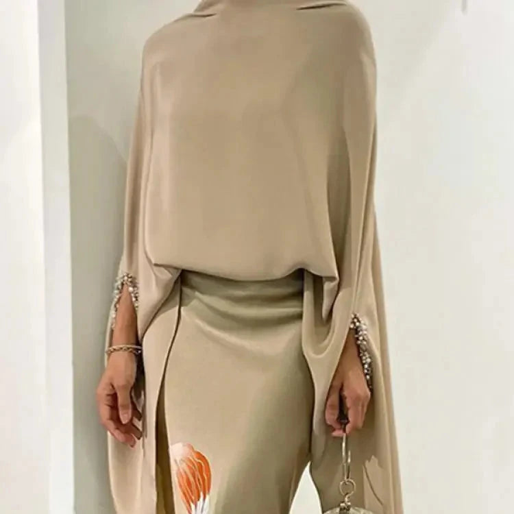 Elegant Floral Skirt Set for Women