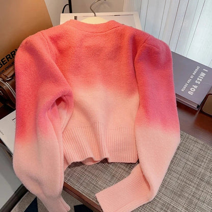 Gradient Knit Cardigan for Women