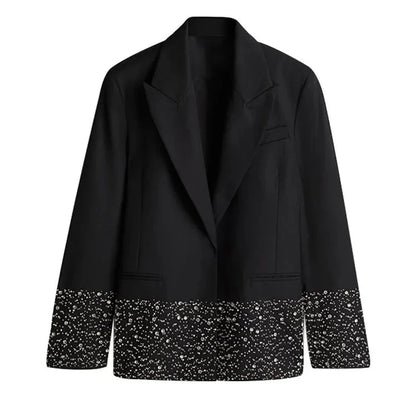 Elegant Rhinestone Coat Set for Women