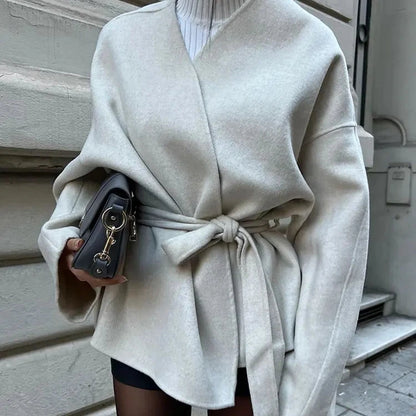 Contrast Fur Coat – Stylish Color-Block Faux Fur Winter Outerwear for Women