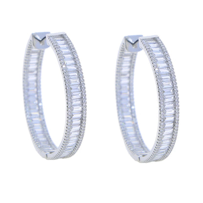 Luxury Gold CZ Hoop Earrings – Elegant Women’s Jewelry
