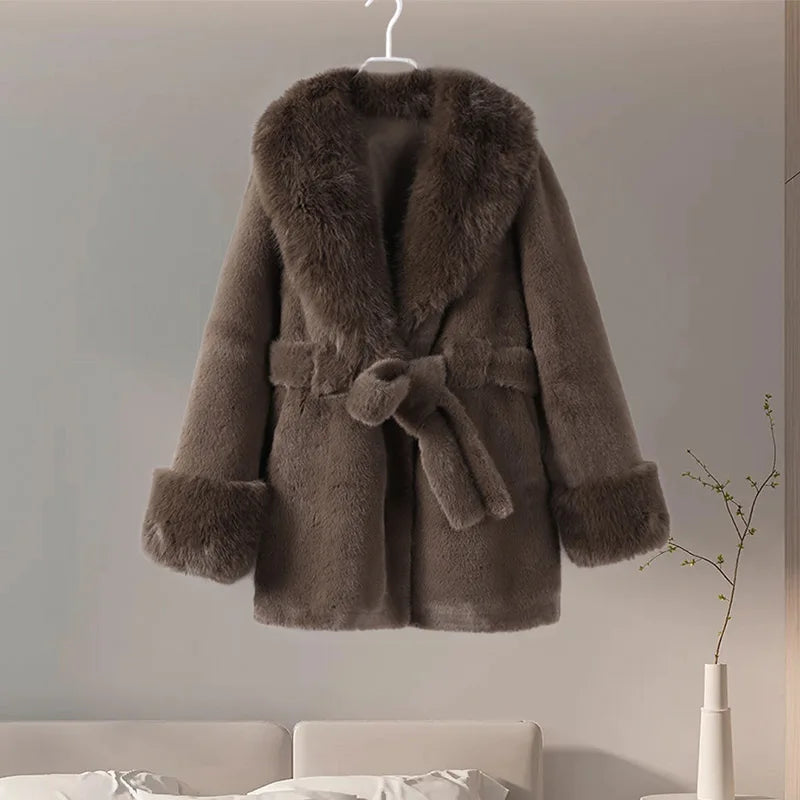 Vintage Faux Fur Fox Coat
