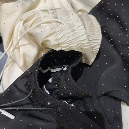 Rhinestone Wide Leg Pants for Women