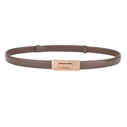 Elegant Leather Gold Buckle Belt – Stylish Women’s Adjustable Fashion Accessory