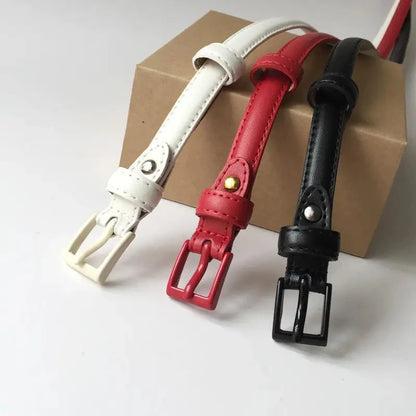 Genuine Leather Skinny Belt for Women – Stylish Waist Accessory