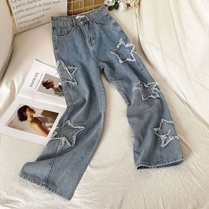 High Waist Star Jeans for Women