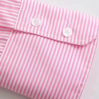 Women's Striped Button-Up Shirt