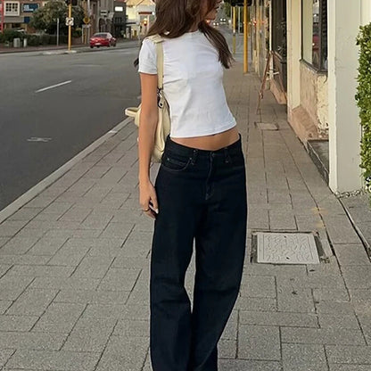 Wide-Leg High-Waist Denim Jeans