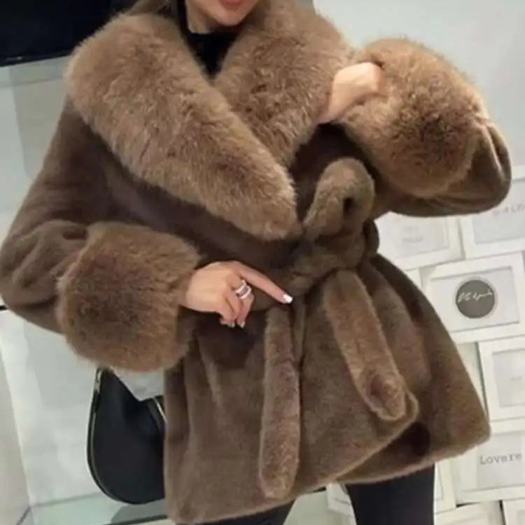Vintage Faux Fur Fox Coat