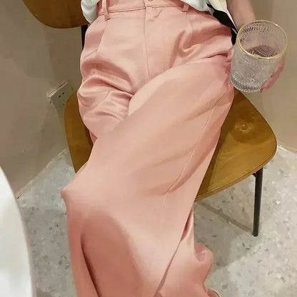 Spring Summer Wide-Leg Pants for Women