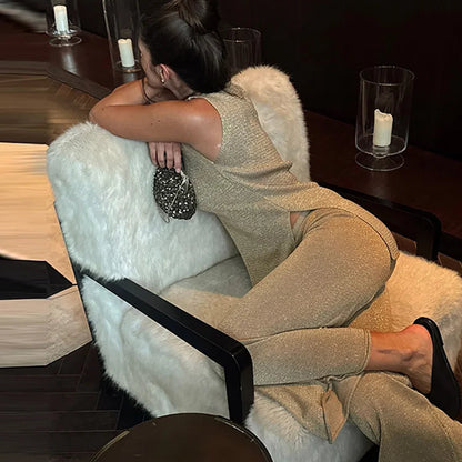 Glitter Vest and Pants Set – Sparkling Party Wear for Women