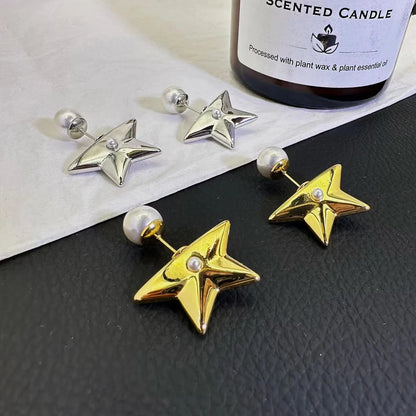 Star Pearl Earrings for Women