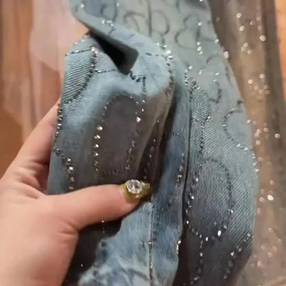 Shiny Diamond Rhinestone Jeans for Women
