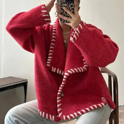 Chic Wool Plush Coat – Stylish Women’s Winter Outerwear for Warmth and Elegance