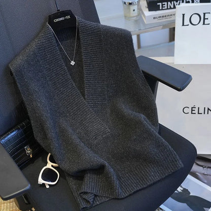 Women’s V-Neck Knitted Sweater Vest