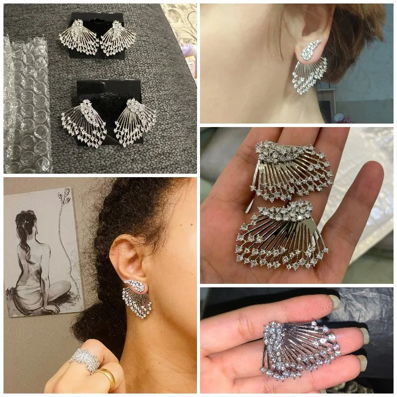 Zirconia Wing Earrings