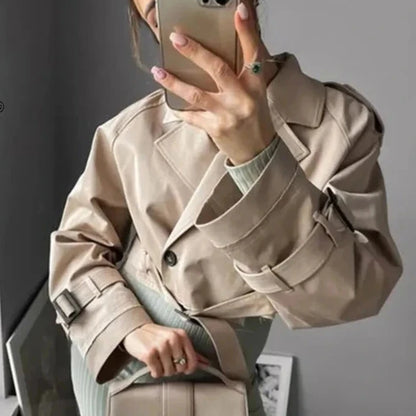 Women's Cropped Trench Coat