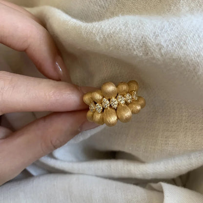 Gold Ribbon Adjustable Ring – Elegant Statement Jewelry