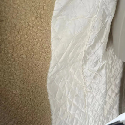 Elegant Quilted Tweed Coat - Light Luxury Women’s Light-Tan Suit Collar Long Autumn Outerwear 2023