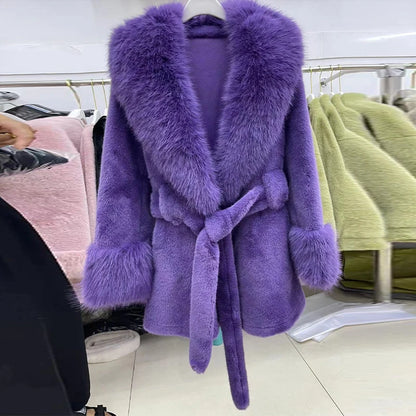 Vintage Faux Fur Fox Coat