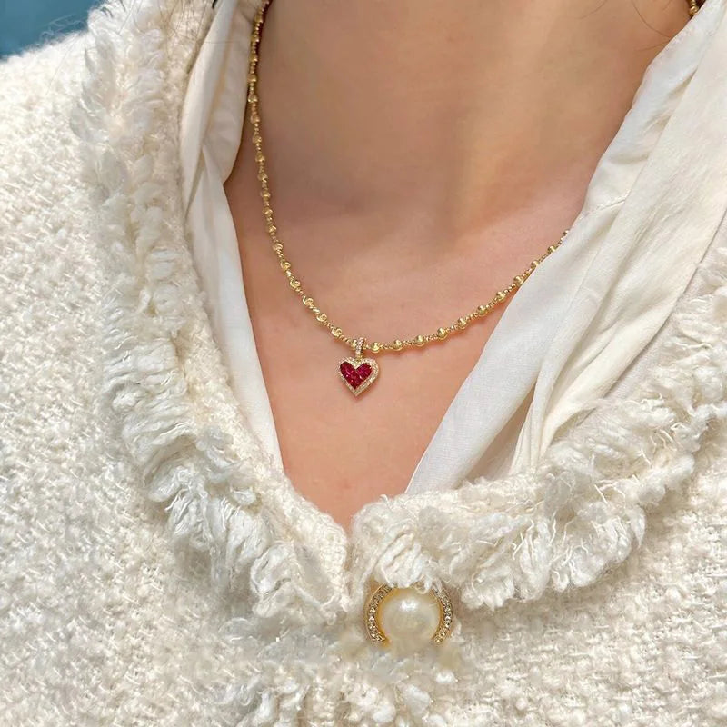 Sparkling Heart Necklace for Women