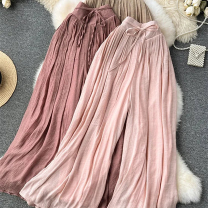 Stylish Mesh Wide-Leg Pants – Lightweight, Breathable, High-Waist Summer Trousers