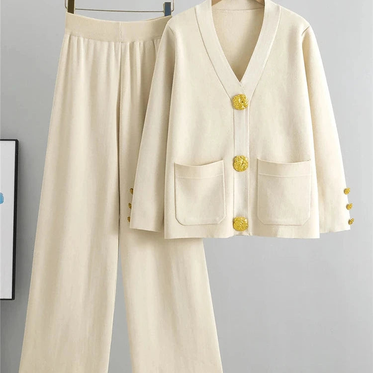 Knit Sweater and Pants Set for Women