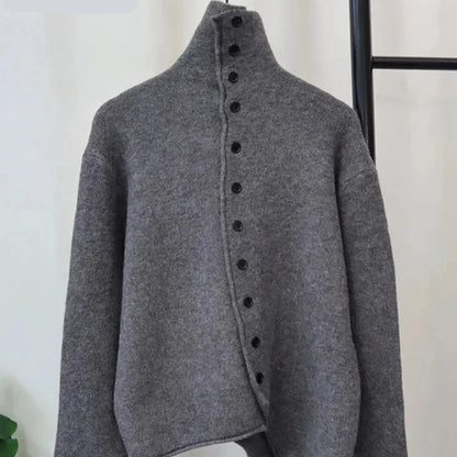 Knitted Irregular Sweater for Women